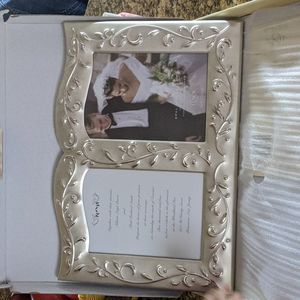 Lenox wedding promises opal innocence invitation frame